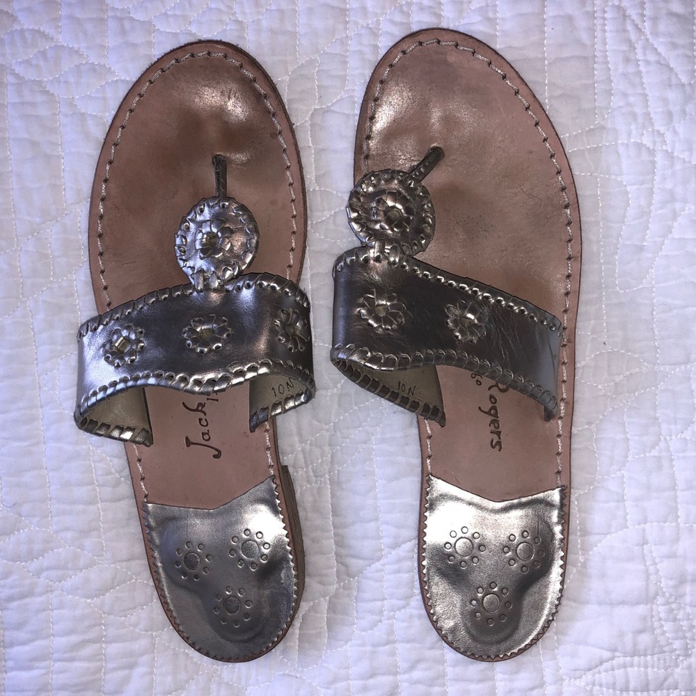 JACK ROGERS Brushed Gold Classic Sandal